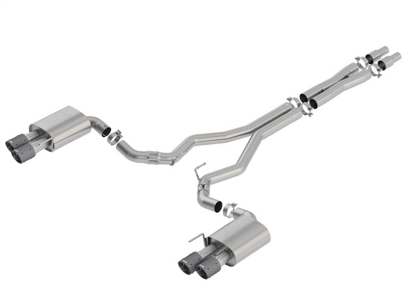 Borla 2018 Ford Mustang GT 5.0L AT/MT (w/o Valves) ATAK 3in Cat-Back Exhaust w/Carbon Fiber Tips Borla Catback