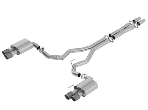 Borla 2018 Ford Mustang GT 5.0L AT/MT (w/o Valves) ATAK 3in Cat-Back Exhaust w/Carbon Fiber Tips Borla Catback