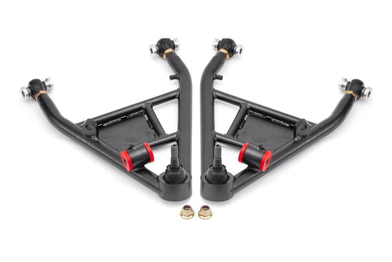 BMR 14-19 Chevrolet Corvette C7 Rear Lower Control Arms For 15in Conversion Kit - Black Hammertone BMR Suspension Control Arms