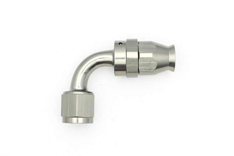 DeatschWerks 8AN Female Swivel 90-Degree Hose End PTFE (Incl. 1 Olive Insert) DeatschWerks Fittings