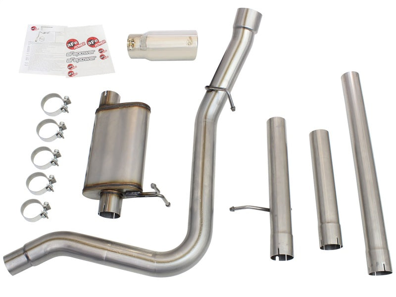 aFe MACHForce XP Exhaust 3in-3.5in SS Single Side Ext CB w/ Polish Tip 99-04 Ford F-250 V8 5.4L/6.8L aFe Catback