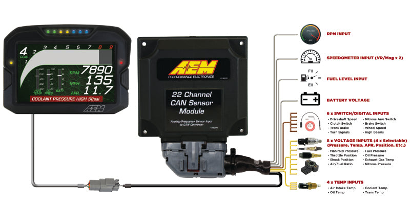 AEM 22 Channel CAN Expander Module AEM Data Acquisition