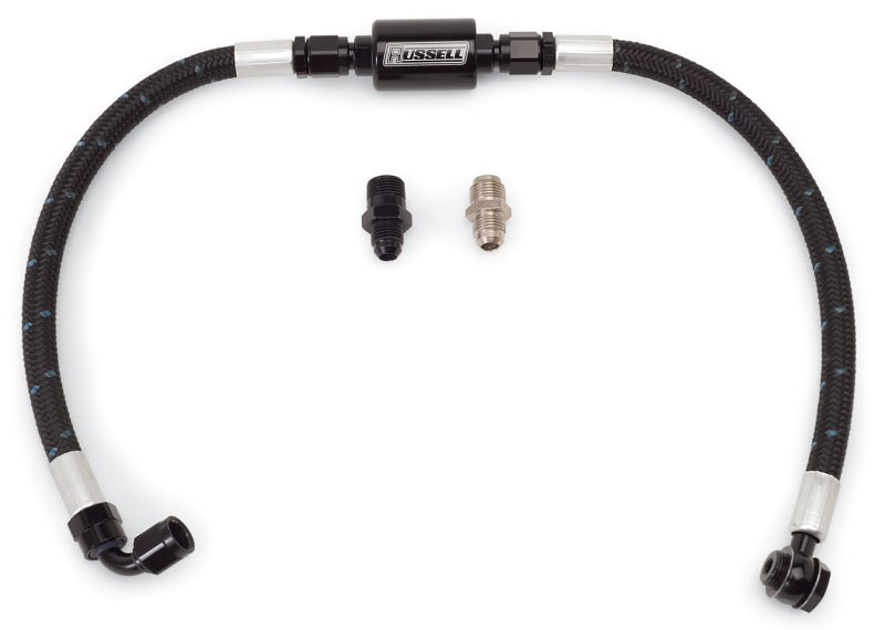 Edelbrock Fuel Hose Assembly Proclassic Finish w/ Competition Filter SBC Edelbrock Fuel Filters