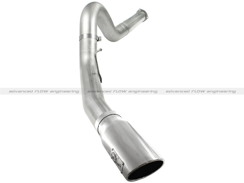 aFe Atlas 5in DPF-Back Aluminized Steel Exh Sys, Ford Diesel Trucks 11-14 v8-6.7L (td) Polished tip aFe DPF Back