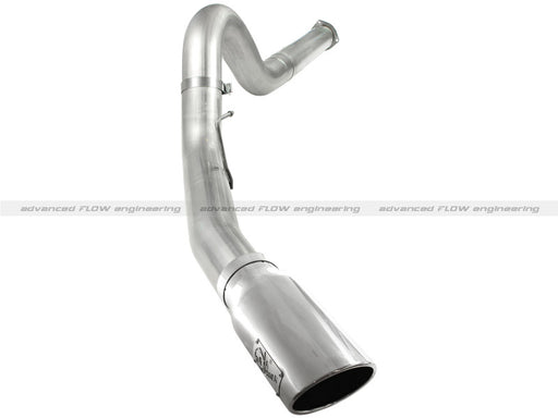 aFe Atlas 5in DPF-Back Aluminized Steel Exh Sys, Ford Diesel Trucks 11-14 v8-6.7L (td) Polished tip aFe DPF Back