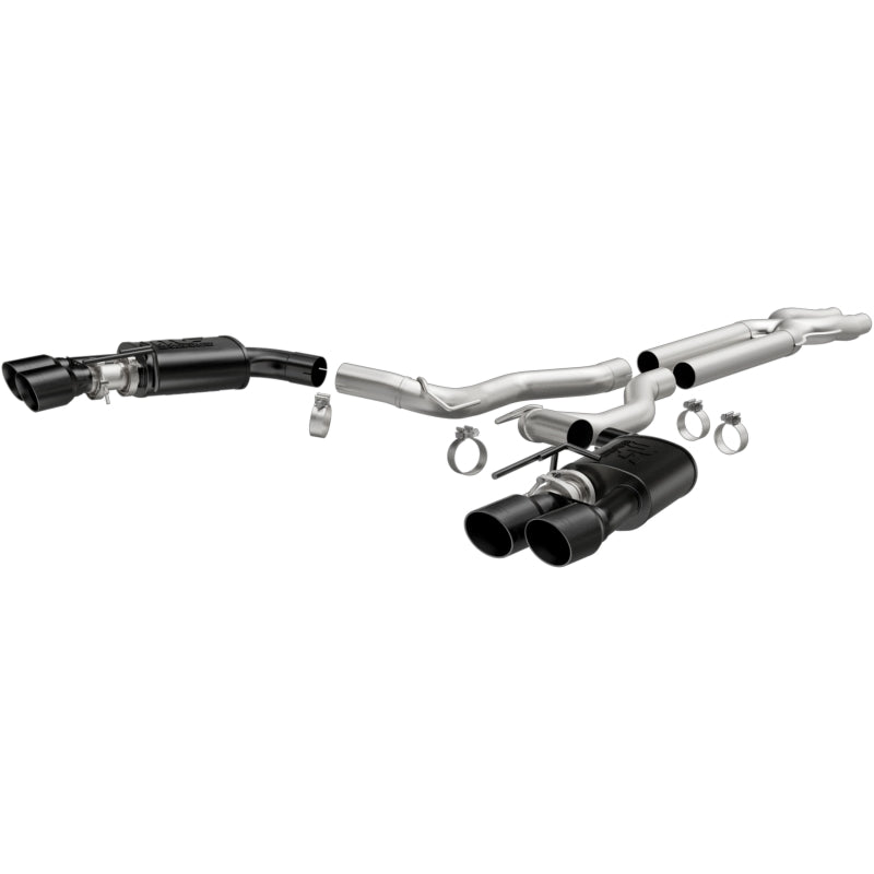 MagnaFlow SYS Cat-Back 2018 Ford Mustang GT 5.0L Competition Dual Exit Black 4in Tips Magnaflow Catback