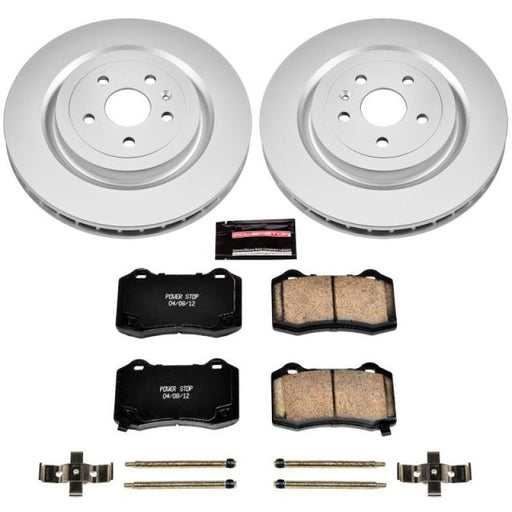 Power Stop 09-15 Cadillac CTS Rear Z17 Evolution Geomet Coated Brake Kit PowerStop Brake Kits - Performance Blank