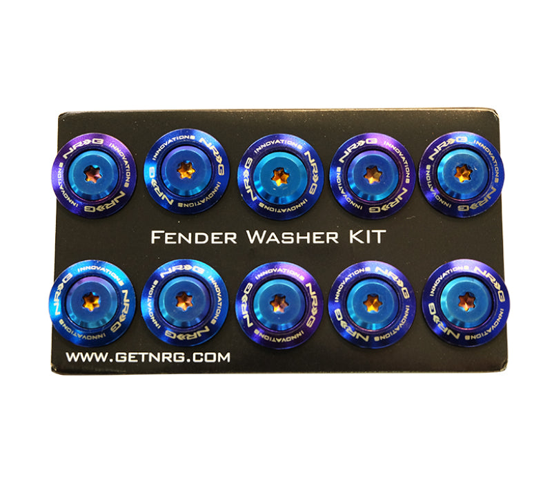 NRG Fender Washer Kit (TI Series) M6 Bolts For Plastic (TI Burn Washer/TI Burn Screw) - Set of 10 NRG Hardware Kits - Other
