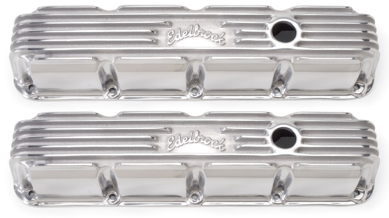 Edelbrock Valve Cover Classic Series Chrysler Magnum V8 Polshed Edelbrock Valve Covers