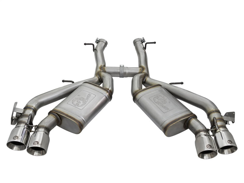 aFe MACHForce XP 3in 304 SS Axle-Back Dual Exhaust (NPP) w/ Polished Tips 16-17 Camaro SS V8-6.2L aFe Axle Back
