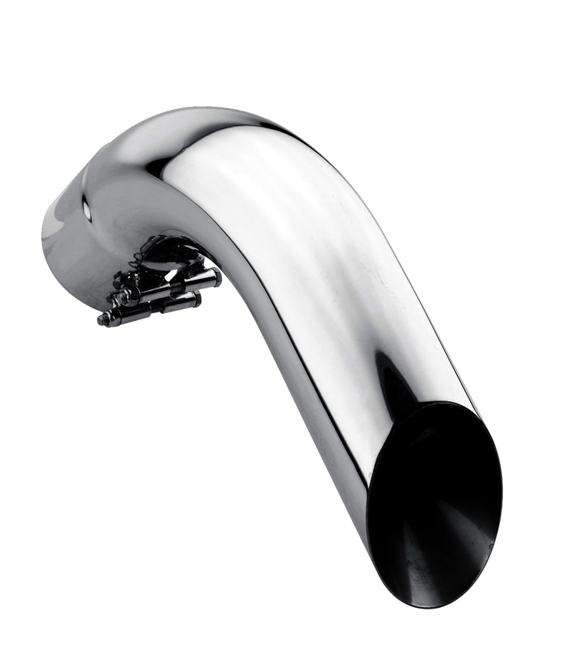 Gibson Marine Turn Down Slash-Cut Tip (Pair) - 4in Inlet/11in Length - Stainless Gibson Tips