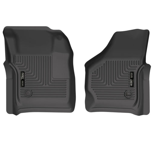 Husky Liners 99-07 Ford F-250 Super Duty Crew Cab WeatherBeater Front Floor Liners (Black) Husky Liners Floor Mats - Rubber