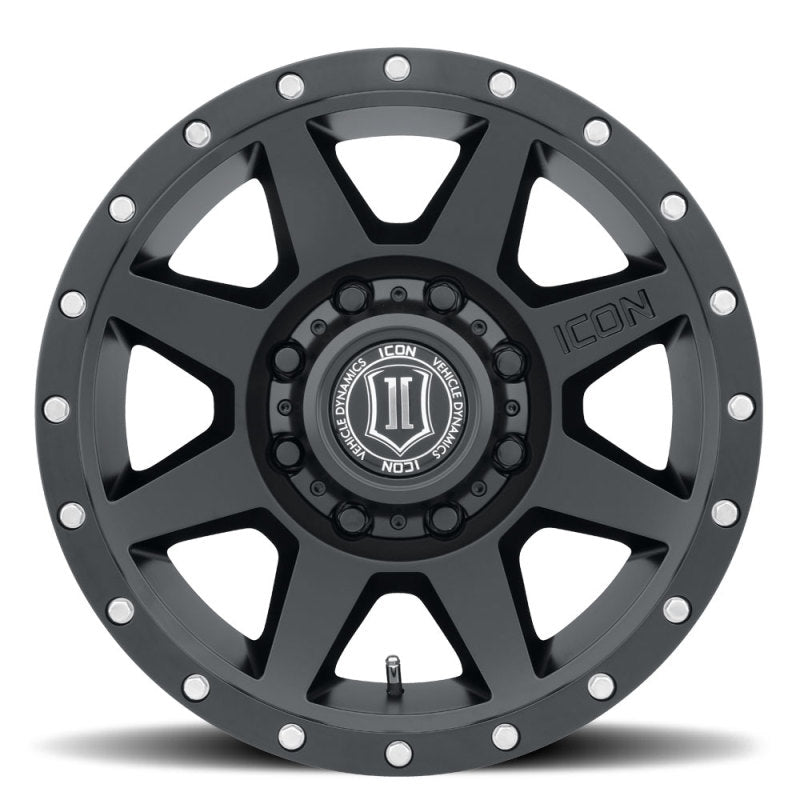 ICON Rebound 17x8.5 8x170 6mm Offset 5in BS 125mm Bore Satin Black Wheel ICON Wheels - Cast