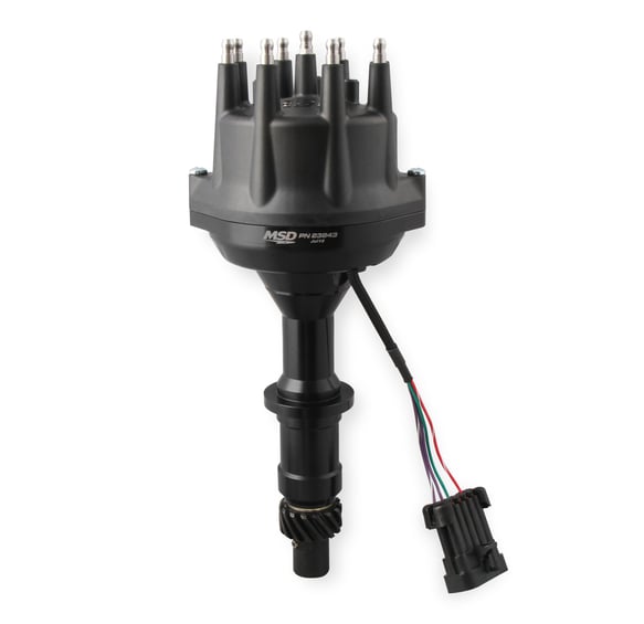 MSD Black, Pontiac V8 Dual Sync Distributor 23843 MSD Autoparts