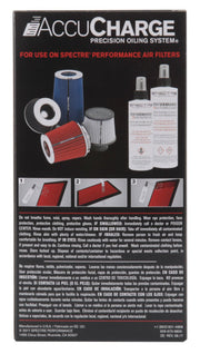 Spectre Accucharge Kit for HPR Filters - Clear Spectre Recharge Kits