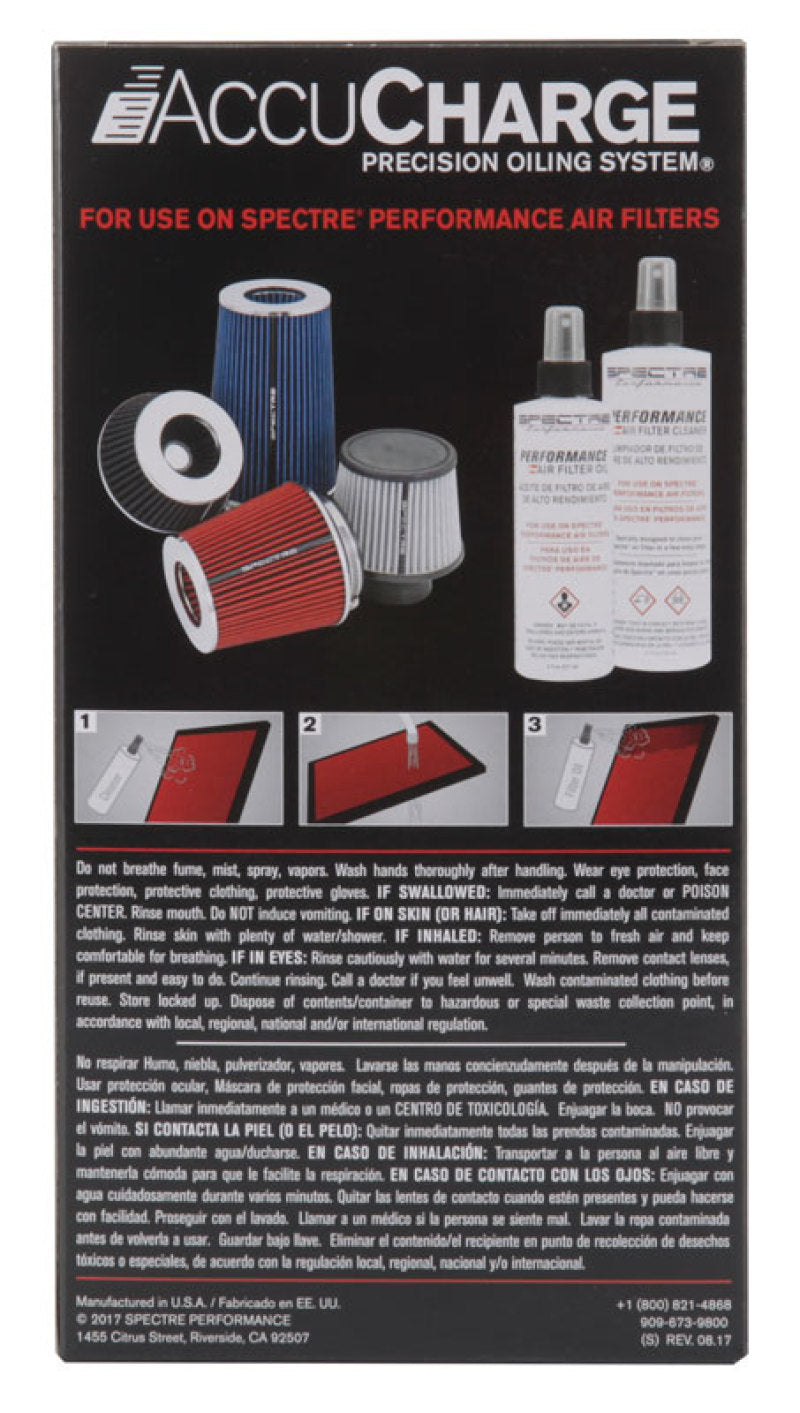 Spectre Accucharge Kit for HPR Filters - Clear Spectre Recharge Kits