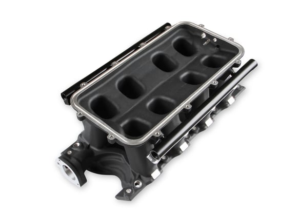 8.2" SBF Ford Hi-Ram EFI Manifold Base-Black 300-274BK