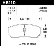 Hawk AP CP3307 / CP5040 / CP5200 Caliper DTC-70 Race Brake Pads Hawk Performance Brake Pads - Racing