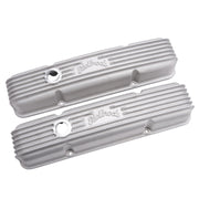 Edelbrock Valve Cover Classic Series Chevrolet 1959-1986 262-400 CI V8 w/ Breather Holes Satin Edelbrock Valve Covers