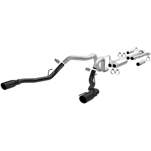 MagnaFlow SYS Cat-Back 2017 Ford F-150 Raptor 3.5L Dual Black Coated 3in Tips Magnaflow Catback