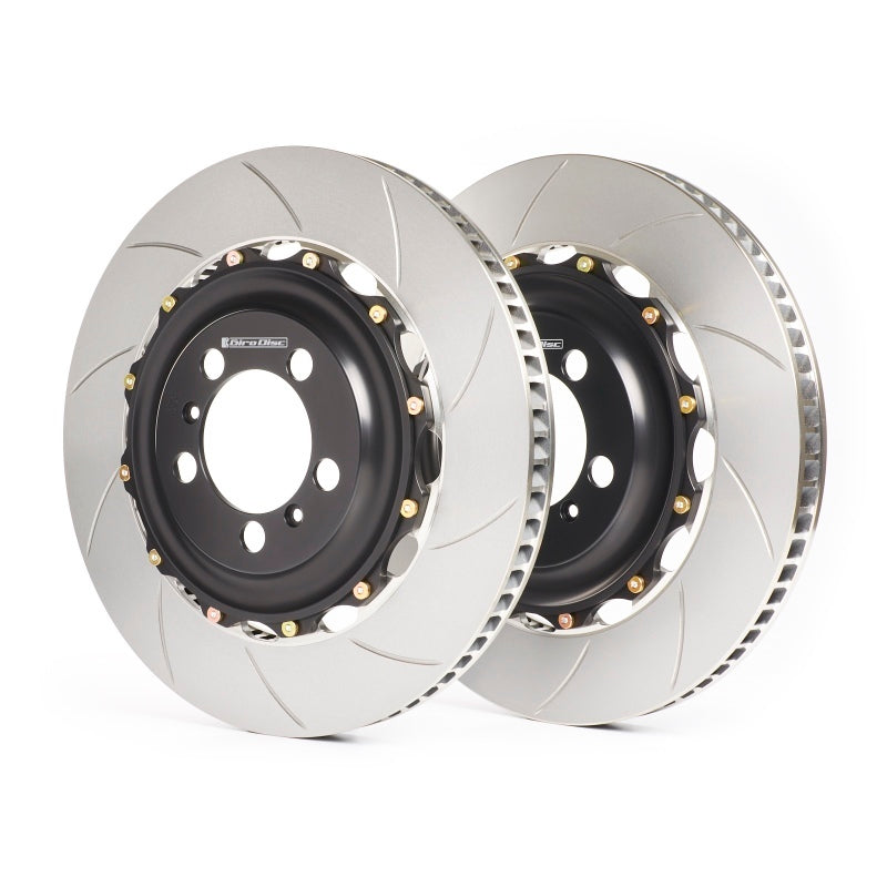 GiroDisc 97-04 Audi A6/Allroad (C5 w/Brembo 18Z 6 Pot) Zinc Plated Slotted Front Rotors GiroDisc Brake Rotors - Slotted