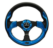 NRG Reinforced Steering Wheel (320mm) Blk w/Blue Trim NRG Steering Wheels