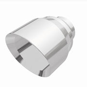 MagnaFlow Tip Stainless Double Wall Round Single Outlet Polished 4.5in DIA 2.5in Inlet 5.75in Length Magnaflow Tips