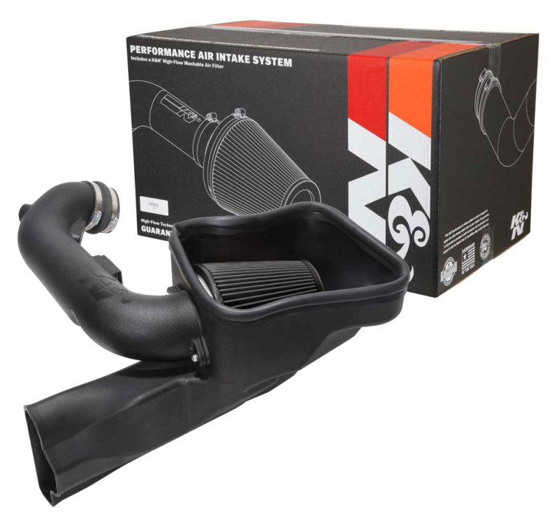 K&N 18-23 Ford Mustang GT 5.0L V8 F/I DRYFLOW Performance Air Intake System K&N Engineering Cold Air Intakes