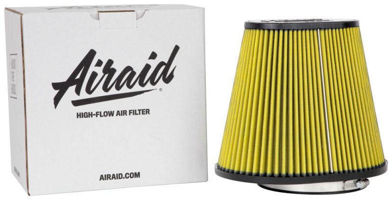 Airaid Universal Air Filter - Cone 6in FLG x 10-3/4x7-3/4in B x 7-1/4x4-3/4in T x 9in H Synthaflow Airaid Air Filters - Universal Fit