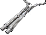 AWE 2024 Ford Mustang GT Fastback S650 RWD Track Edition Cat-Back Exhaust w/ Dual Chrome Silver Tips AWE Tuning Catback