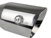 aFe MACH Force-Xp Univ 304 SS Double-Wall Clamp-On Exhaust Tip - Polished - 3in Inlet - 4.5in Outlet aFe Tips