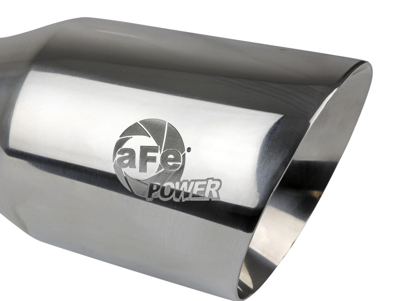aFe MACH Force-Xp Univ 304 SS Double-Wall Clamp-On Exhaust Tip - Polished - 3in Inlet - 4.5in Outlet aFe Tips