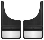 Husky Liners Universal 12in Wide Black Rubber Front Mud Flaps w/ Weight Husky Liners Mud Flaps