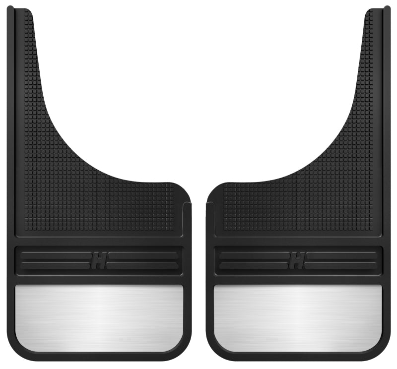 Husky Liners Universal 12in Wide Black Rubber Front Mud Flaps w/ Weight Husky Liners Mud Flaps