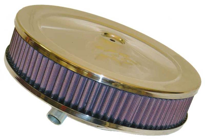K&N Custom Oval Race Filter 5-1/8in FLG / 9in OD x 3-3/8in HW/VENT K&N Engineering Carburetor Air Cleaners