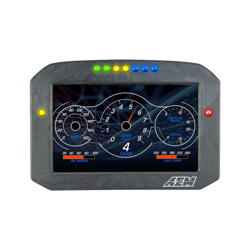 AEM CD-7LG Carbon Logging Flush Digital Dash Display w/ Internal 20Hz GPS & Antenna AEM Gauges