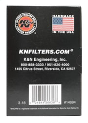 K&N Universal Round Clamp-On Air Filter 3in Flange ID x 6in Base OD x 4.625in Top OD x 3in Height K&N Engineering Air Filters - Universal Fit