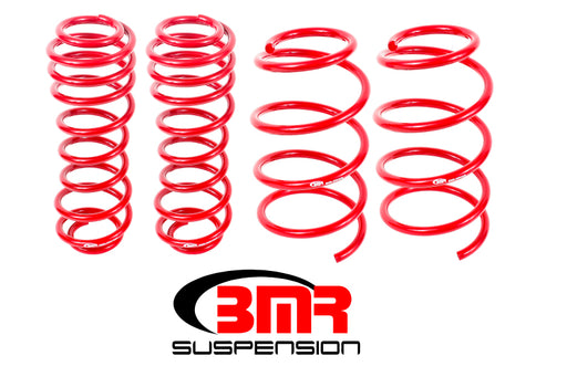 BMR 05-14 S197 Mustang GT Drag Version Lowering Springs (Set Of 4) - Red BMR Suspension Lowering Springs