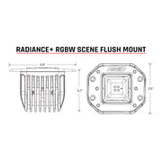 Rigid Industries Radiance+ Scene RGBW Flush Mount - Pair Rigid Industries Light Bars & Cubes