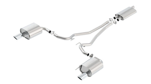Borla 15-16 Ford Mustang EcoBoost 2.3L AT/MT EC-Type Cat Back SS Single Round Rolled Tips Exhaust Borla Catback