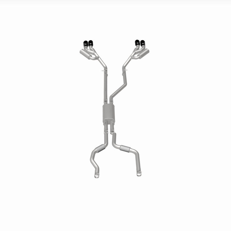 MagnaFlow 20-21 Ford Explorer 3.0L V6 Dual Exit Quad Black Chrome Tip Street Series Cat-Back Exhaust