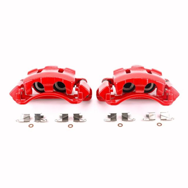 Power Stop 00-05 Ford Excursion Front Red Calipers w/Brackets - Pair PowerStop Brake Calipers - Perf