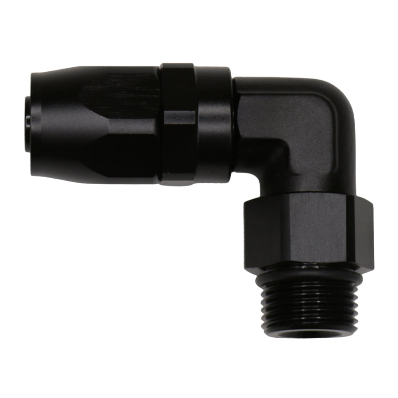 DeatschWerks 10AN ORB Female Swivel 90-Degree Hose End CPE - Anodized Matte Black DeatschWerks Fittings