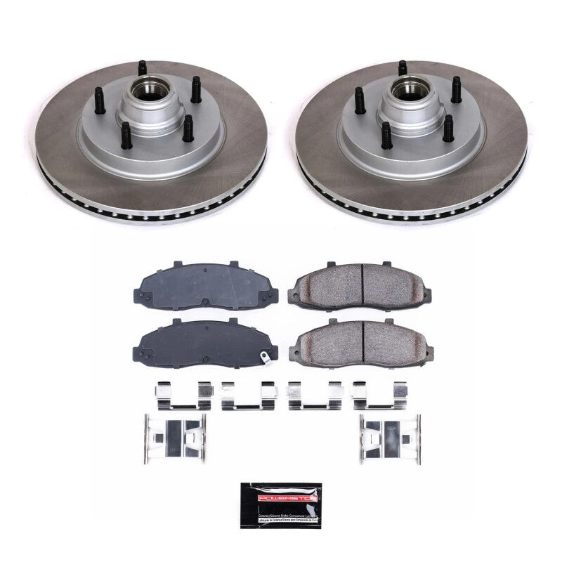 Power Stop 2004 Ford F-150 Heritage Front Semi-Coated Rotor Kit PowerStop Brake Kits - Performance Blank