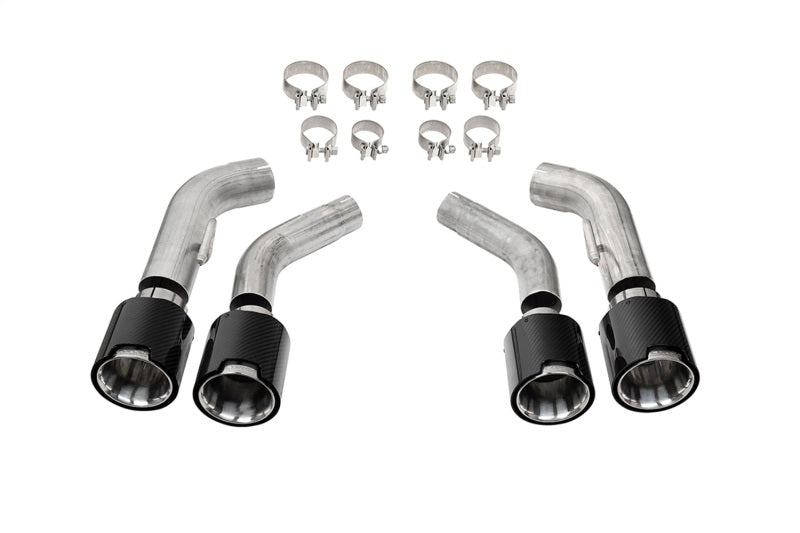 Corsa 2016-2024 Chevrolet Camaro SS / ZL1 Carbon Fiber 4.5in Twin Tip Kit CORSA Performance Tips
