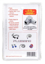 Spectre Fuel Fitting 3/8in. Hose Barb NPT Threads - Chrome Spectre Fittings