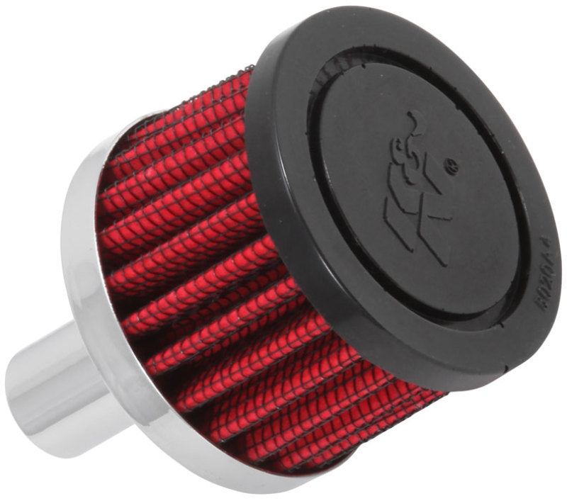 K&N Steel Base Crankcase Vent Filter .625in Vent OD x 2in OD x 1.5in Height K&N Engineering Air Filters - Universal Fit