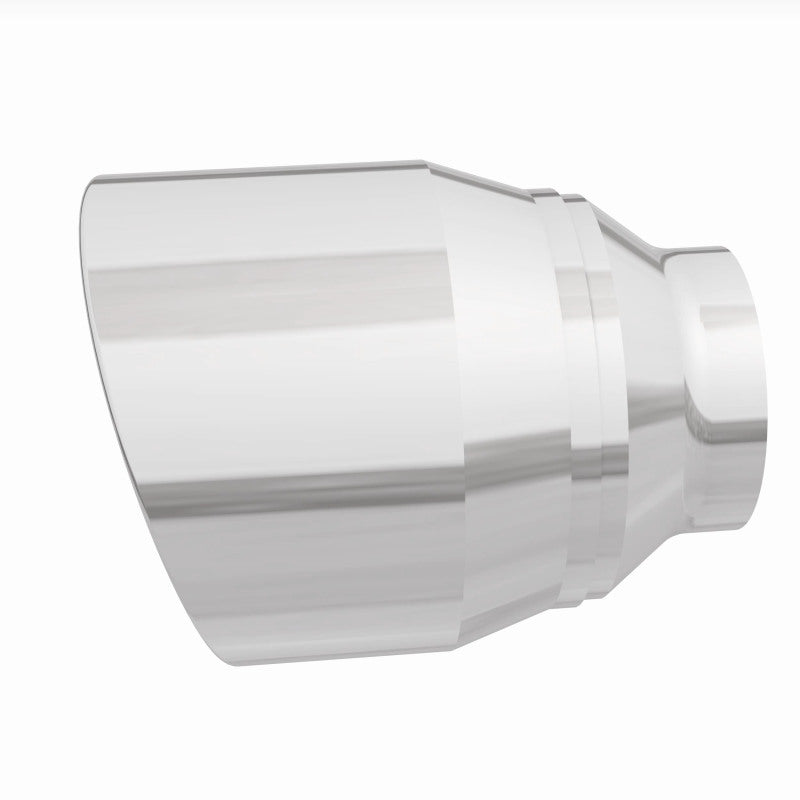 MagnaFlow Tip Stainless Double Wall Round Single Outlet Polished 4.5in DIA 2.5in Inlet 5.75in Length Magnaflow Tips