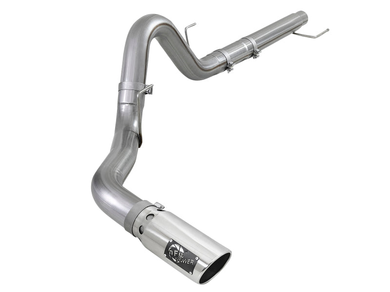 aFe Large Bore-HD 4in 409 SS DPF-Back Exh 18-19 Ford F-150 V6-3.0L (td) w/ Polished Tip aFe DPF Back