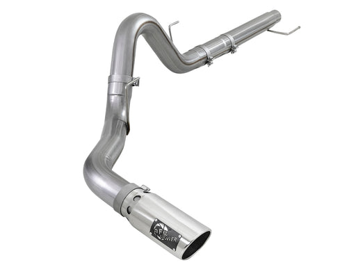 aFe Large Bore-HD 4in 409 SS DPF-Back Exh 18-19 Ford F-150 V6-3.0L (td) w/ Polished Tip aFe DPF Back